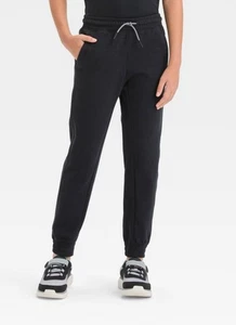 NWT~ All in Motion sz L 10/12 Youth Boys Black Premium Fleece Jogger Pants R16 - Picture 1 of 5