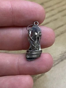 Sandalia vintage marcada BETO Taxco México plata esterlina 925 pieza con dije - Imagen 1 de 2