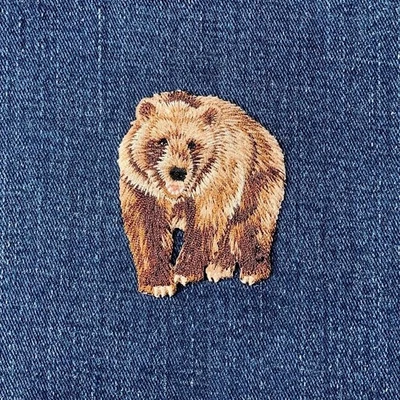 Brown Bear Applique Patch - Embroidered Animal Badge 2.25" (Iron Or Sew On) - Image 1 of 2