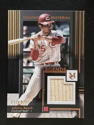 2024 Topps Museum Collection Meaningful Legends Copper Johnny Bench 17/49 Bat - Image 1 of 2