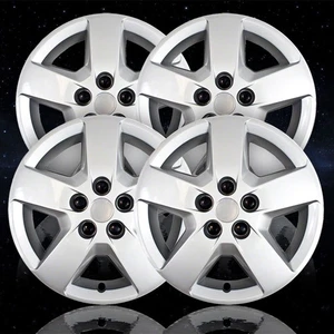 4-pack of 16" Screw-on Silver Hubcaps for 2008-2008 Malibu - ARFH042 - Picture 1 of 9