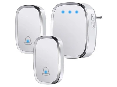 Campanello Wireless Esterno IP44 Raggio d'Azione 300 M 2 Pulsanti 1 Ricevitore - Immagine 1 di 4
