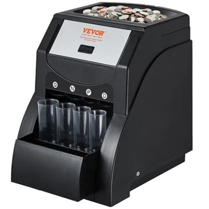 VEVOR USD Coin Sorter, Coin Sorter Machine for USD Coin 1¢ 5¢ 10¢ 25¢, Sorts up - Picture 1 of 8