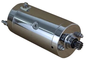 NEW HIGH TORQUE CHROME STARTER FITS HARLEY DAVIDSON PRE 1977 FL SERIES 31458-66A - Picture 1 of 3