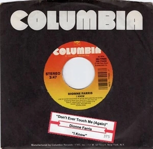 Dionne Farris – I Know / Don't Ever Touch Me (Again) 1994 Columbia Rock VG+ - Picture 1 of 4
