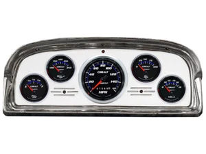 1959 Ford Fairlane Galaxie Aluminum Instrument Panel w/ Auto Meter Cobalt Gauge - Picture 1 of 4