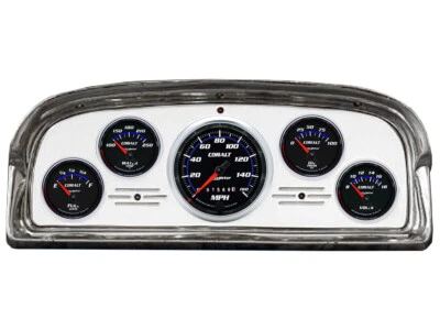 1959 Ford Fairlane Galaxie Aluminum Instrument Panel w/ Auto Meter Cobalt Gauge - Image 1 of 4