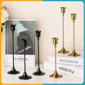 3Pcs/Pack Tulip Nordic Candlesticks Gold Candlestick Candle Holders Dinner Decor - Picture 1 of 28