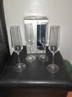 Set of 4 Debenhams Jasper Conran Burlington Glass Champagne Flutes