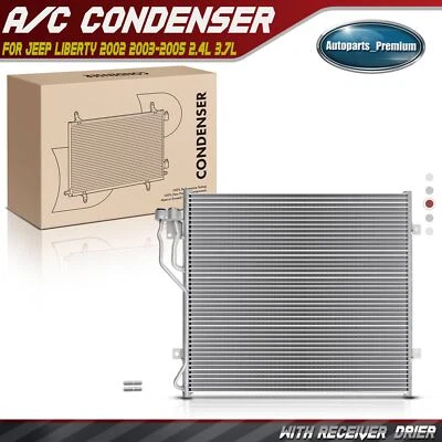 Condensador de aire acondicionado con soporte para Jeep Liberty 2002 2003 2004 2005 L4 2,4 L V6 3,7 L Foto 1 de 4