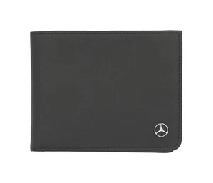 Mercedes-Benz Collection Genuine Genuine Leather Wallet Black MERCEDES BENZ - Picture 1 of 2
