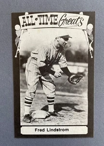 Postal TCMA All-Time Greats 1973 Fred Lindstrom Salón de la fama Yankees de Nueva York - Imagen 1 de 2