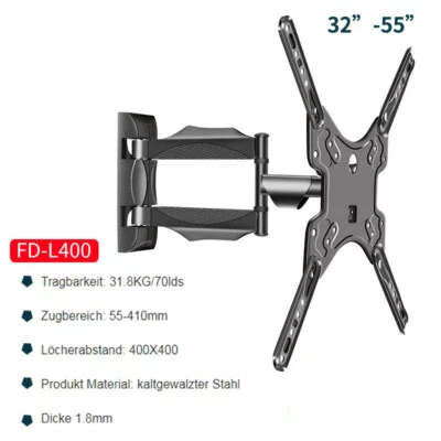 MARKENLOS TV Wandhalterung Wandhalter LCD LED Fernseher 32-55 Zoll schwenkbar neigbar DHL