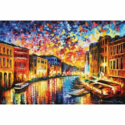VENICE GRAND CANAL - LEONID AFREMOV Poster Premium Quality Choose your Size - Image 1 of 2