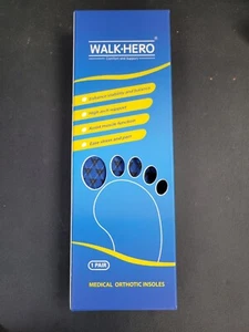 Plantillas ortopédicas médicas WALK-HERO para hombre 6 - 6 1/2 para mujer 7 1/2 - 8 azules NUEVAS - Imagen 1 de 10