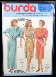 Dress Length Variation Size 10 12 14 16 18 20 Burda 6529 Uncut Pattern Unopened - Bild 1 von 5