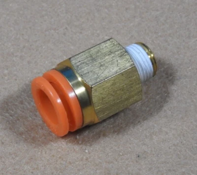 3/8" Tube x 1/8" NPT Straight, SMC KQH11-34S (KQ2H11-34S) - Lot of 7 New - Image 1 of 4