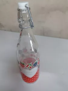 CERVE Bügelflasche Drahtbügelflasche Glasflasche Bügelverschluss Flasche Fruch1l - Bild 1 von 2