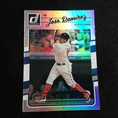 2017 Panini Donruss Stat Line Career #85 Jose Ramirez #320/331 Cleveland Indians - Image 1 of 3
