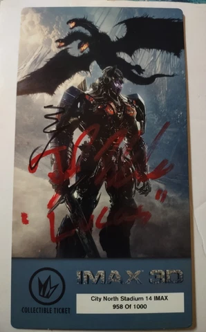 MARK WAHLBERG TJ MILLER TRANSFORMERS DUAL SIGNED AUTOGRAPH MOVIE PREMIERE TICKET Cover