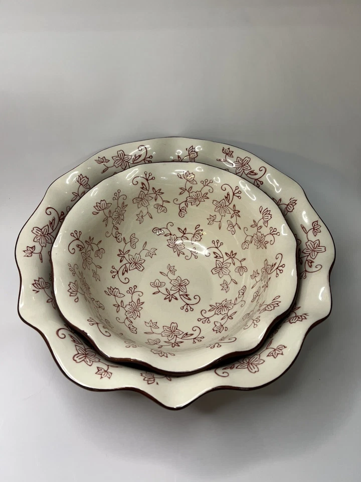 Temp-tations Bakeware Nesting Serving Bowls - Rojo Foto 1 de 4