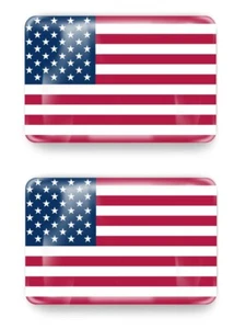 2x 3D Gel Aufkleber Amerika Fahne Amerikanische Flagge USA Flag America Sticker - Bild 1 von 1