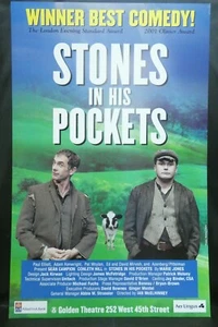 Stones In His Pockets Comedy Theater Broadway Window Card Poster 14" x 22" - Picture 1 of 7