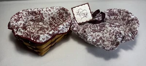 2001 Longaberger Letters of Love basket with liner and hanging pillow w/ tag - Picture 1 of 16