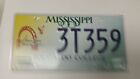 EXPIRED MISSISSIPPI Tougaloo College License Plate 3T359