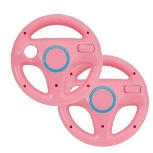 Lot Of 2 Pink Steering Wheel Controller For Wii And Wii U Wii - Picture 1 of 5