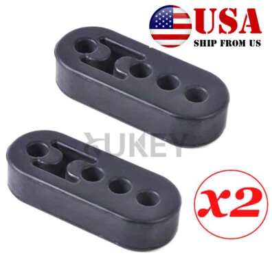 2X Rubber Car Exhaust Mount Hanger Pipe Tip Mounting Bracket Replacement Muffler Foto 1 de 4