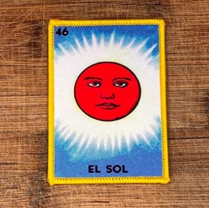 El Sol Loteria Mexican Game Iron On 3.5 x 2.5 Inches - Picture 1 of 4