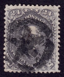 US Scott 78, 1862 Washington, 24c gray lilac, USED *Fancy Cancel* - Picture 1 of 1