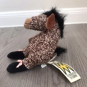 Manhattan Toys Tip Toes 7” Donkey Plush Vintage 1998 With Tags - Picture 1 of 8