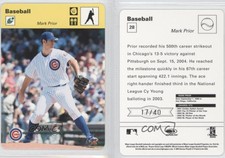 2005 Leaf Sportscasters Yellow Batting Glove /40 Mark Prior #28