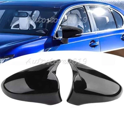 Gloss Black Mirror Cap Cover For Lexus IS RC GS 300 350 450 RC F SPORT 2014-2020 Foto 1 de 4