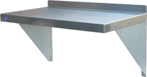 NEW 48x12 Stainless Steel Polished Wall Shelf Brackets Kitchen Storage NSF #1237 - Picture 1 of 6