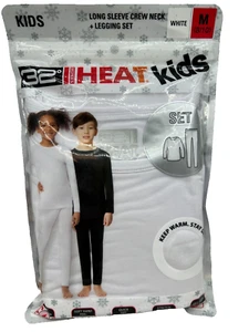 32 Degrees HEAT Kids Long sleeve crew neck Legging set Base Set, White, M (8/10) - Picture 1 of 1