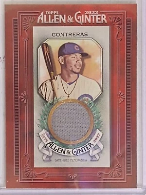 2022 Topps Allen & Ginter #MFR-WC Wilson Contreras Red Border Patch Chicago Cubs - Image 1 of 2