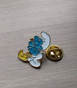 Pin's Schtroumpf Smurf Balayeur Balai PEYO 1992 IMPS BRUSSELS - Imagen 1 de 2