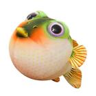 Soft Puffer Fish Plush Toy Stuffed Animal Fluffy Throw Pillow Bgs