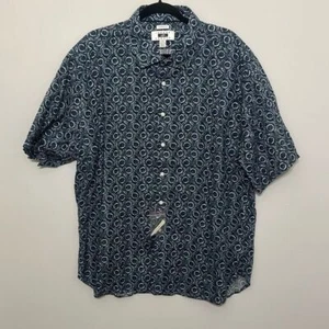 NUEVO CON ETIQUETAS Joseph Abboud Para Hombres Azul Calce Moderno Lino Algodón Camisa Abotonada Talla XXL - Imagen 1 de 7