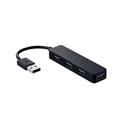 ELECOM USB2.0 hub 4-port bus-powered for Nintendo Switch Black F/S w/Tracking# - Image 1 of 4