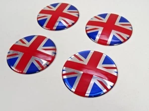 BMW Mini Union Jack Center Cap Set 52mm Emblem R50-R61 Used - Picture 1 of 3