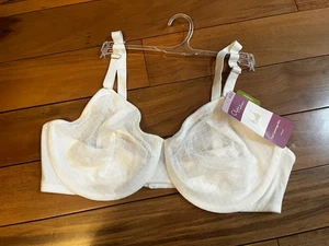 Olga Women White Underwire T-Shirt Full Coverage Lace Bra Size 40D Style 75015 - Picture 1 of 9