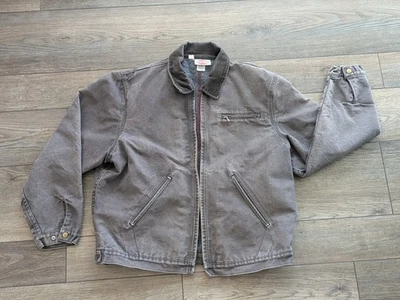 Chaqueta de Trabajo Dickies Detroit Trucker XL Negra Desteñida por el Sol De Colección Años 90 Sin Cremallera Foto 1 de 4