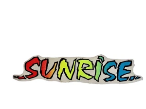 sUNRISE SURF SHOP VINTAGE DECAL MULTI COLOR STICKER OLD SCHOOL SURFING neocurio - Picture 1 of 7