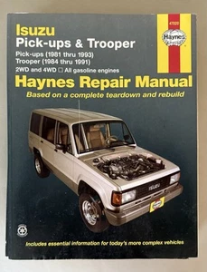 Isuzu Pick-Ups & Trooper Haynes Repair Manual #47020 - Picture 1 of 4