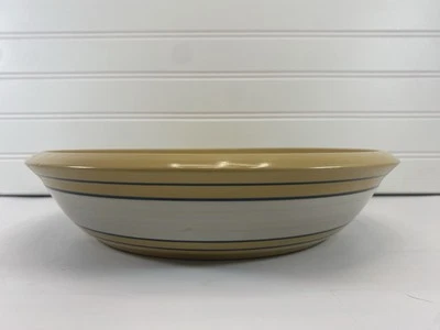 Plato para servir pastel amarillo azul amarillo a rayas 10 pulgadas Foto 1 de 4