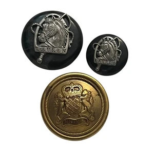 Vintage Ralph Lauren Pferdekopf verschiedene Größen Knöpfe - Bild 1 von 6